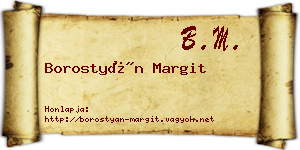 Borostyán Margit névjegykártya